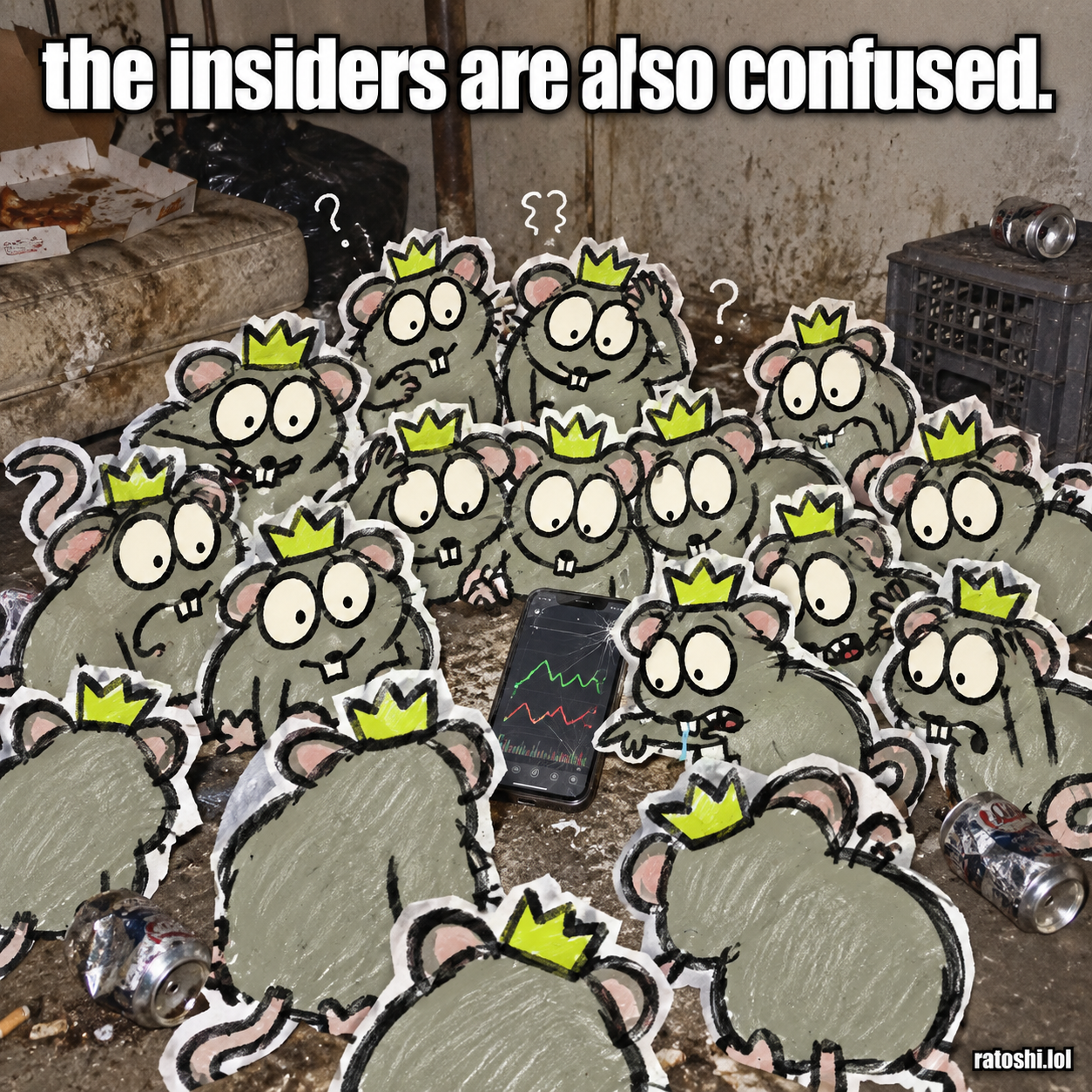 RATOSHI meme: the insiders are also confused.